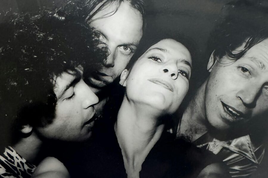 X-Press Magazine photographer Toni Wilkinson with iconic WA swamp rockers The Scientists.
