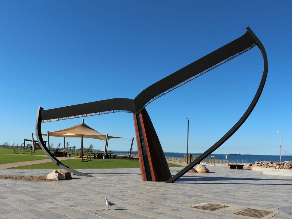 Whale Tail sculpture