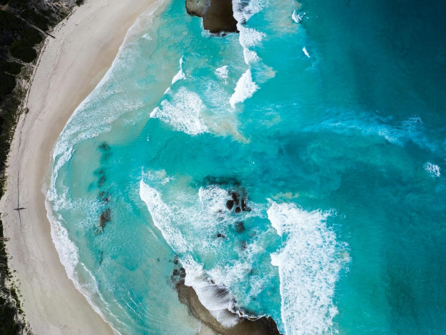 Aerial view of West Beach, near Esperance