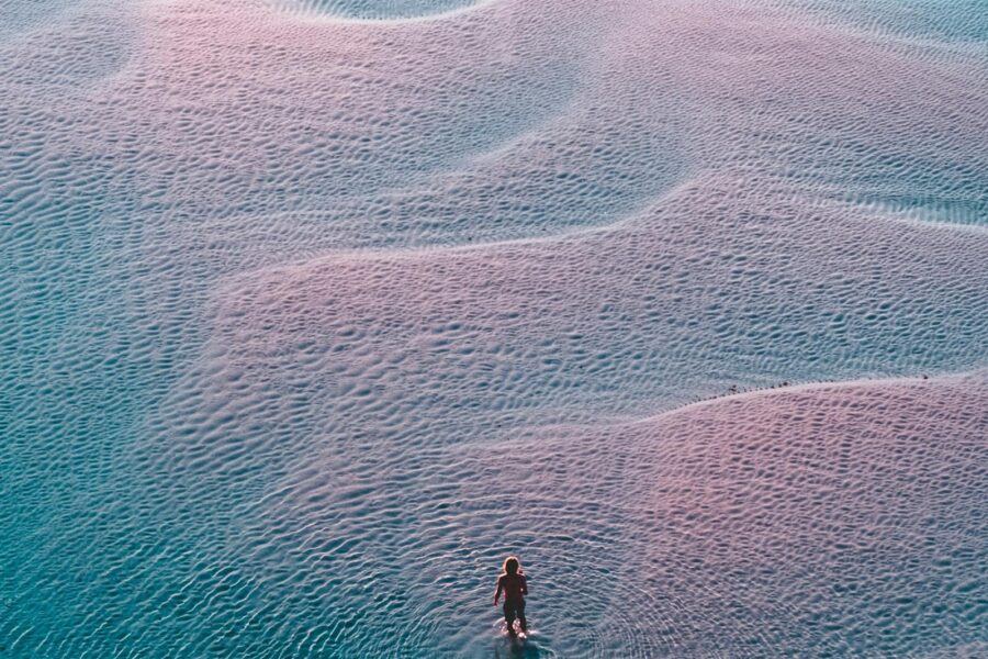Aerial View of Eleven Mile Beach, along the Great Ocean Drive